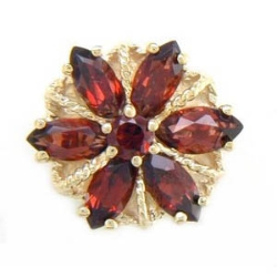A3002 14K GARNETS IN A FLOWER DESIGN 2CT TW 